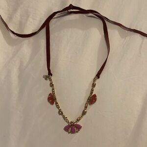 J. Crew Gold and Pink Kids Necklace